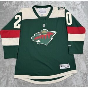 Reebok NHL Minnesota Wild Ryan Suter #20 Youth L/XL Jersey Green Official